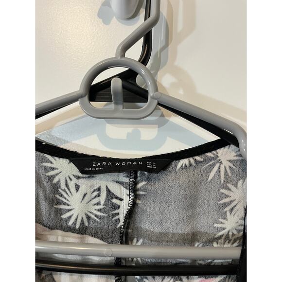 ZARA‎ Woman Women's Kimono Wrap Black Crane Hi Low Dress Blogger Favorite Medium - Picture 5 of 14